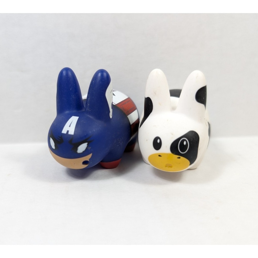 Kidrobot x Kozik Smorkin Labbit Mad Cow & Captain America